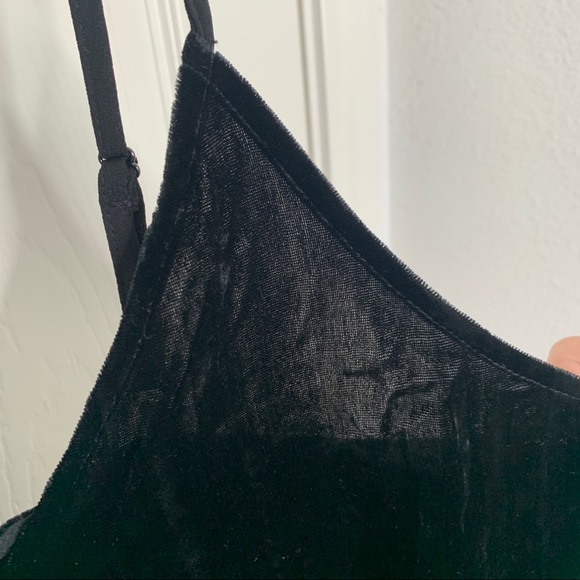 Joe’s Jeans Black Velvet Spaghetti Strap V-Neck Camisole/Tank Top - Picture 7 of 7